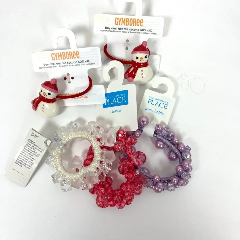 Lot of 5 new with tags girls hair accessories